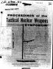 Document 2 U.S. Atomic Energy Commission-U.S. Department of Defense, Proceedings of the Tactical Nuclear Weapon