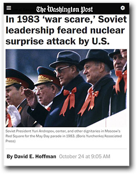 In 1983 ‘war scare,’ Soviet leadership feared nuclear surprise attack by U.S.