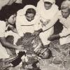 Archbishop Romero minutes after he was shot celebrating mass at a small chapel located in a hospital called "La Divina Providencia" at around 6:30pm on March 24, 1980.