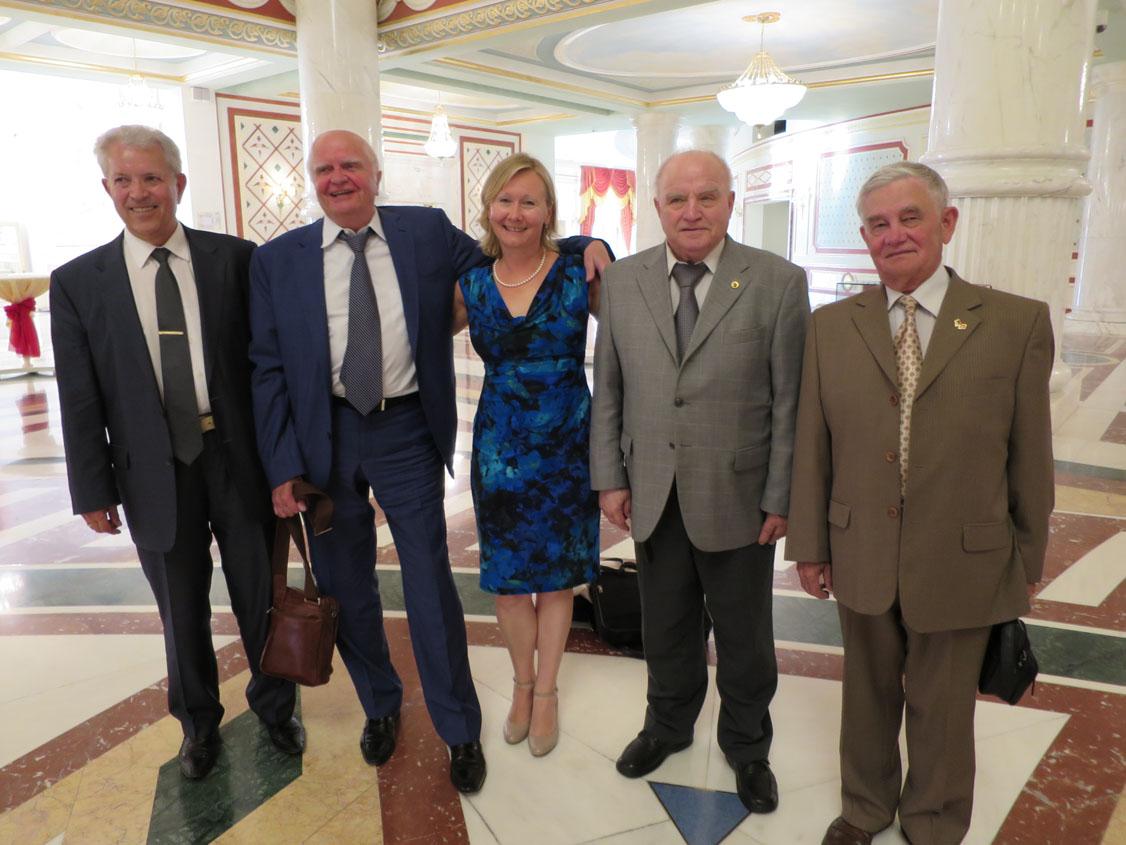 Maslin with the Nunn-Lugar conference participants in Astana, Kazakhstan, 2015