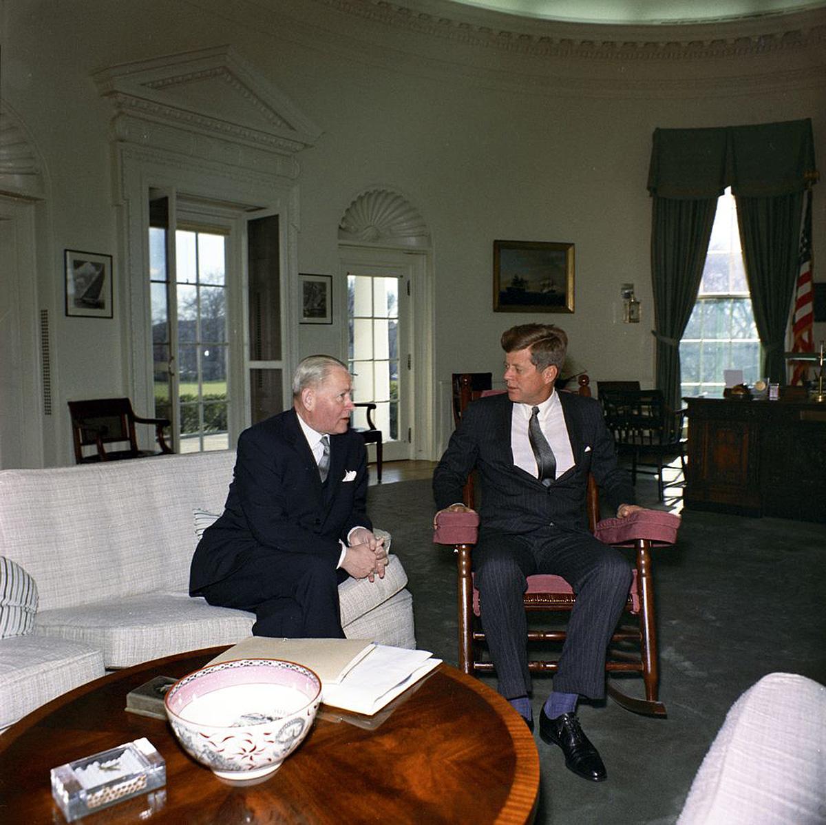 President John F. Kennedy meeting with NATO Secretary General Dirk Stikker