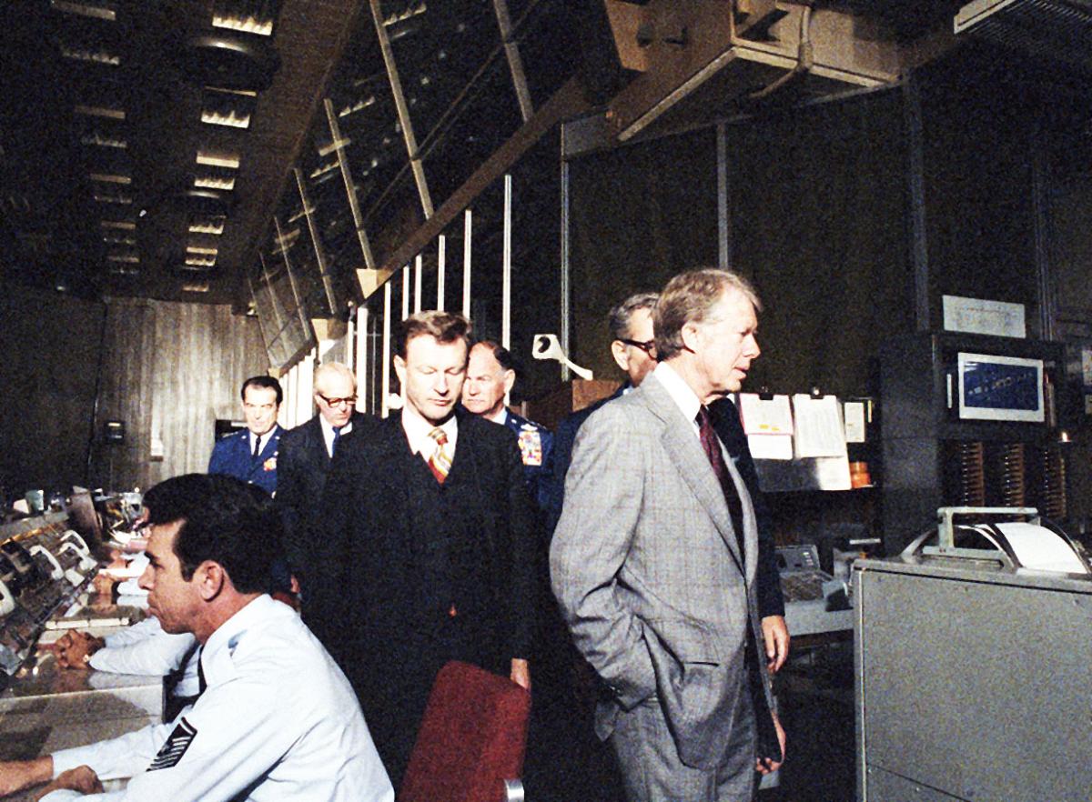 Jimmy Carter visited the Strategic Air Command Headquarters at Offutt Air Force Base, NE
