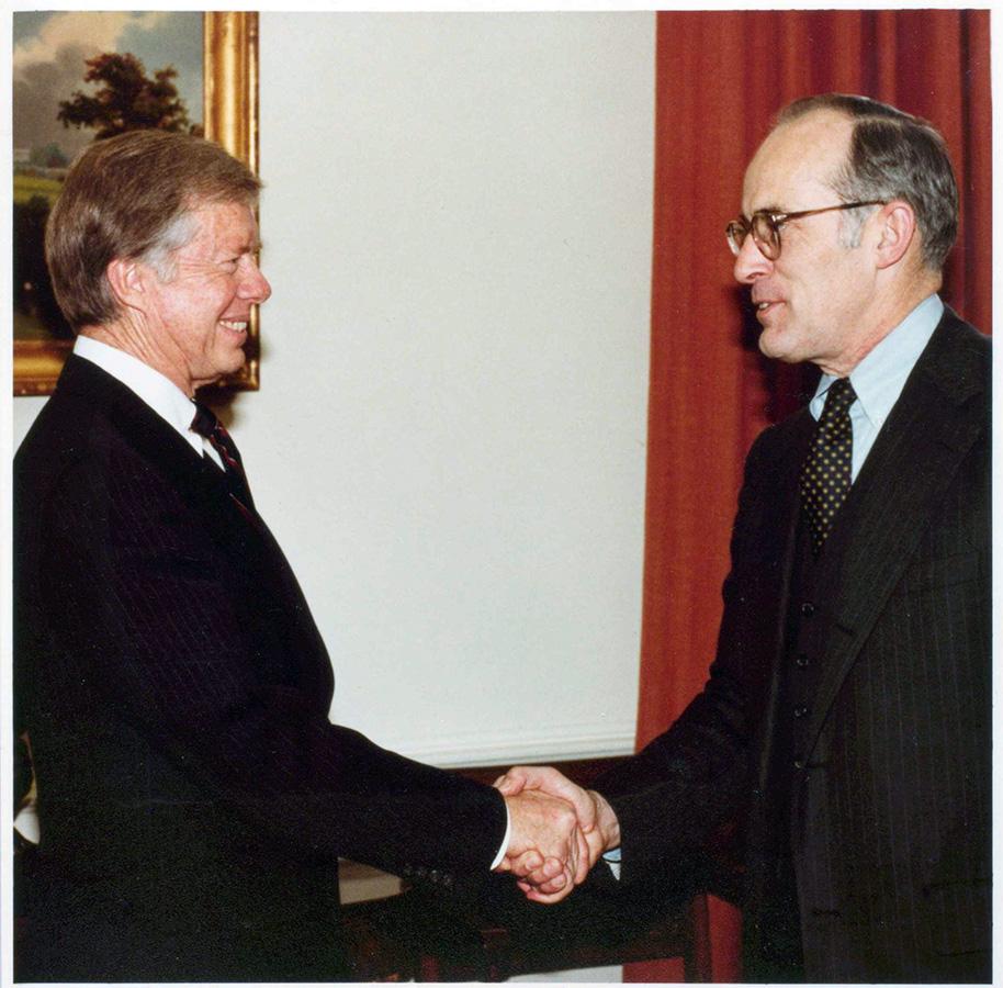 President Carter with NSC military assistant William Odom