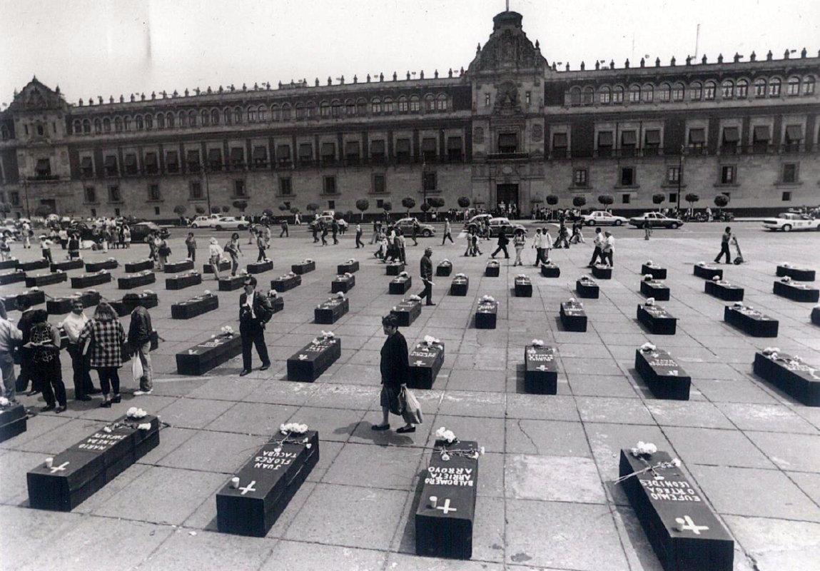 coffins on the square